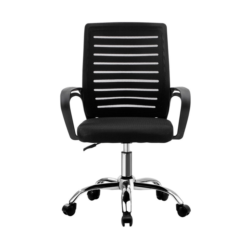 Oikiture Home Office Desk and Chair Set BK&WH Desk Office Chair