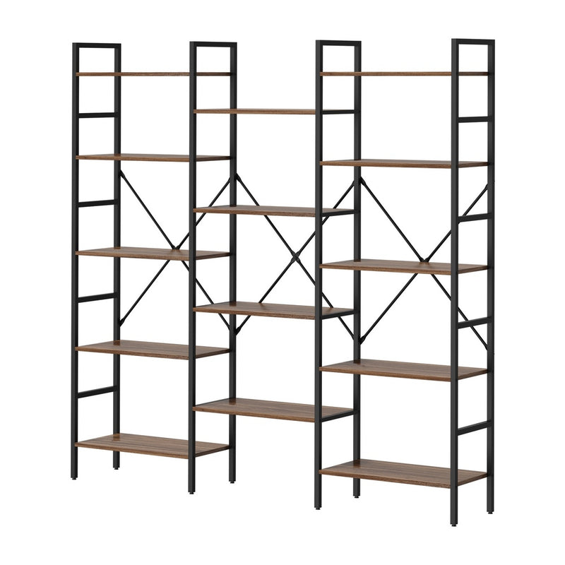 Oikiture 14 Tier Display Shelf Stand Bookshelf Metal Storage 1.76m