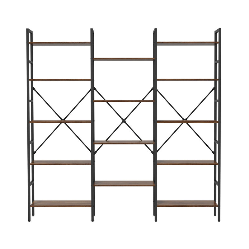 Oikiture 14 Tier Display Shelf Stand Bookshelf Metal Storage 1.76m