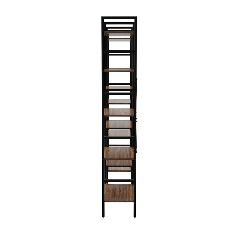 Oikiture 14 Tier Display Shelf Stand Bookshelf Metal Storage 1.76m