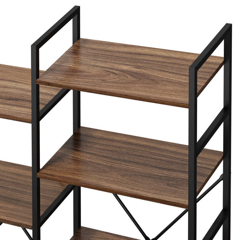 Oikiture 14 Tier Display Shelf Stand Bookshelf Metal Storage 1.76m