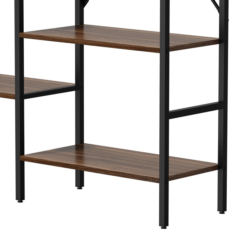 Oikiture 14 Tier Display Shelf Stand Bookshelf Metal Storage 1.76m