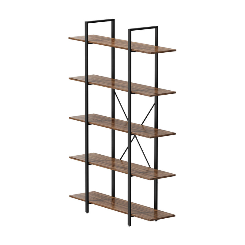 Oikiture 5 Tier Display Shelf Stand Bookshelf Metal Storage 1.2m
