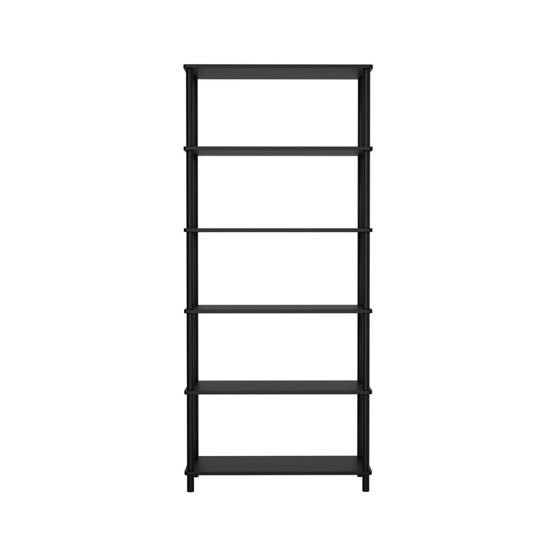 Oikiture Display Shelf 6 Tier Bookshelf Storage Rack Black