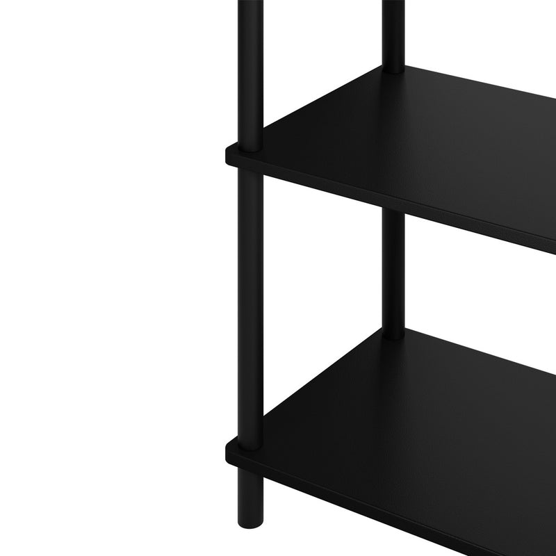Oikiture Display Shelf 6 Tier Bookshelf Storage Rack Black