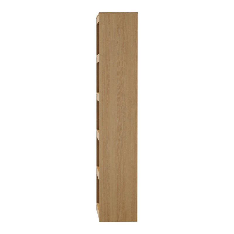 Oikiture 5 Tier Bookshelf Display Shelf Open Storage Cabinet Natural