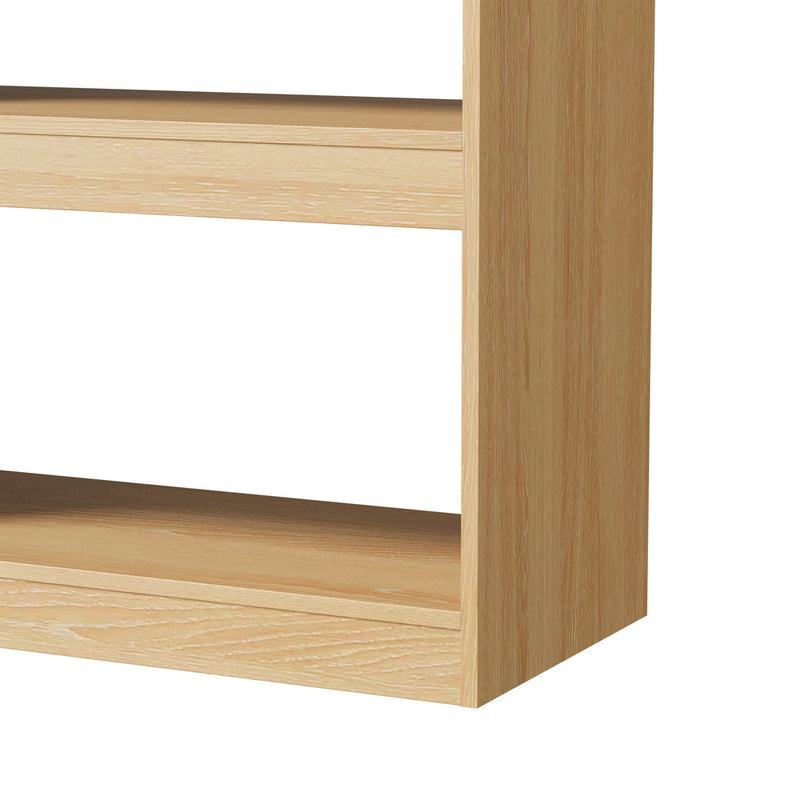 Oikiture 5 Tier Bookshelf Display Shelf Open Storage Cabinet Natural