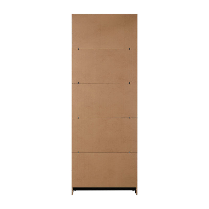 Oikiture Bookshelf Display Shelf 5-Tier Black