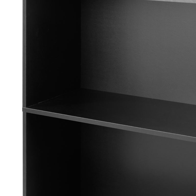 Oikiture Bookshelf Display Shelf 5-Tier Black