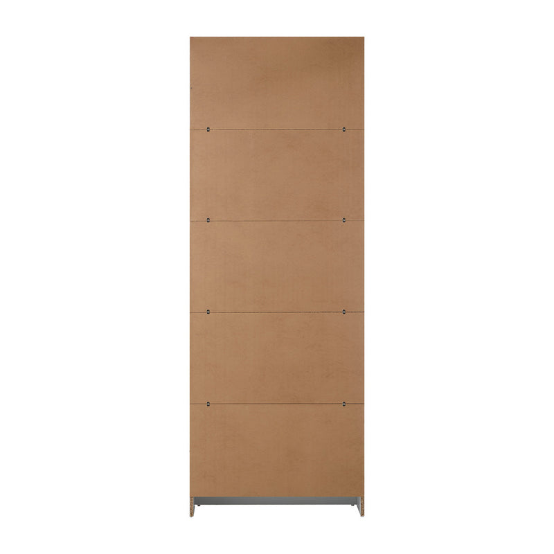 Oikiture Bookshelf Display Shelf 5-Tier White
