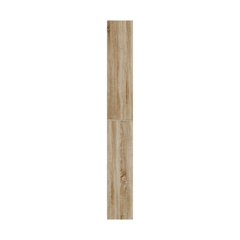 Oikiture Bookshelf Display Shelf CD DVD Storage Media Rack Natural