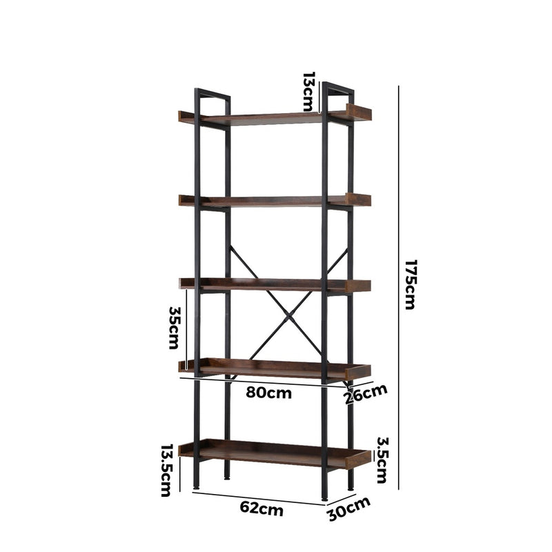 Oikiture Display Shelf 5-Tier Stand Rack 80CM