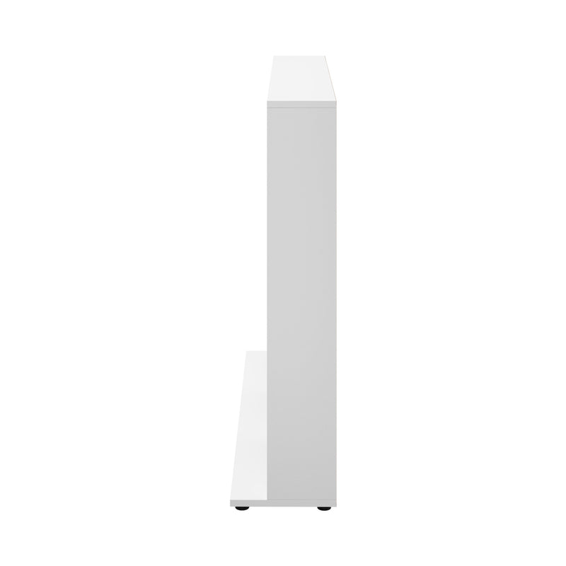 Oikiture Bookshelf Display Shelf Bookcase CD Media Storage Rack White