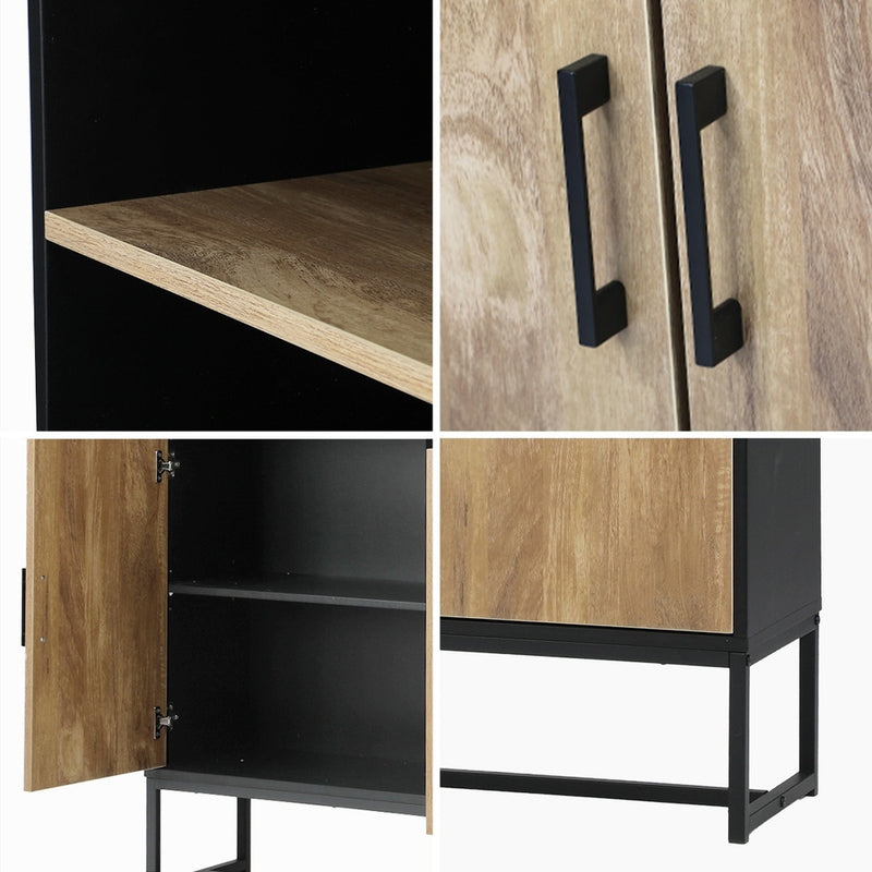 Oikiture Display Shelf 5-Tier Storage Shelves Bookcase Cupboard