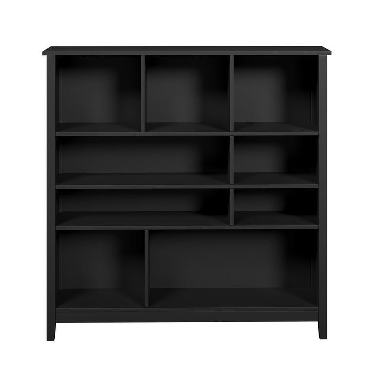 Oikiture Bookshelf Bookcase Display Shelf 4-Tier Storage Cabinet Black
