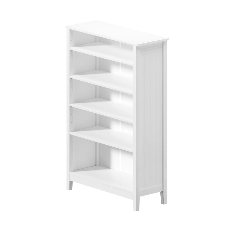 Oikiture Bookshelf Bookcase Display Shelf 5-Tier Storage Cabinet White