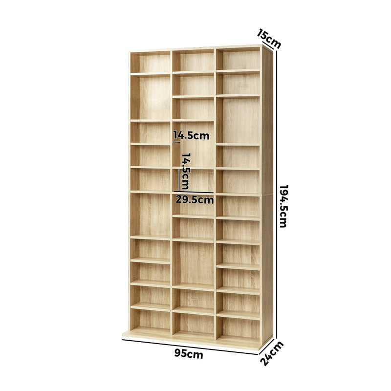 Oikiture Medid Display Shelf 1044 CD/DVD Adjustable Wooden