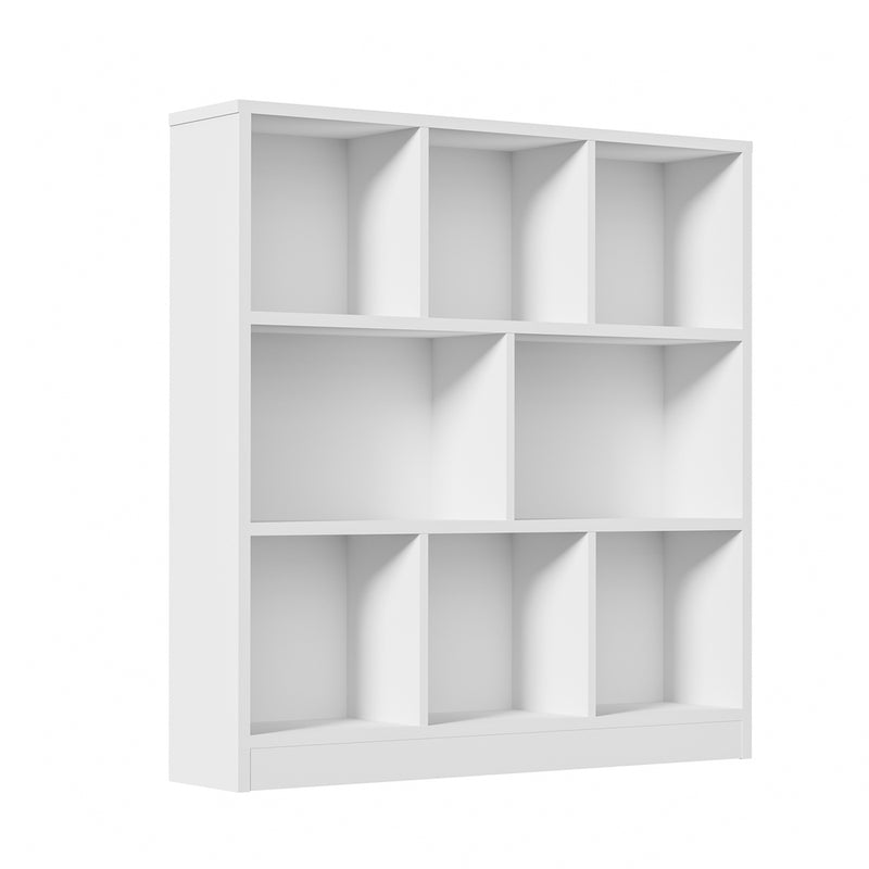 Oikiture Bookshelf Display Shelves Unit Storage Organizer White