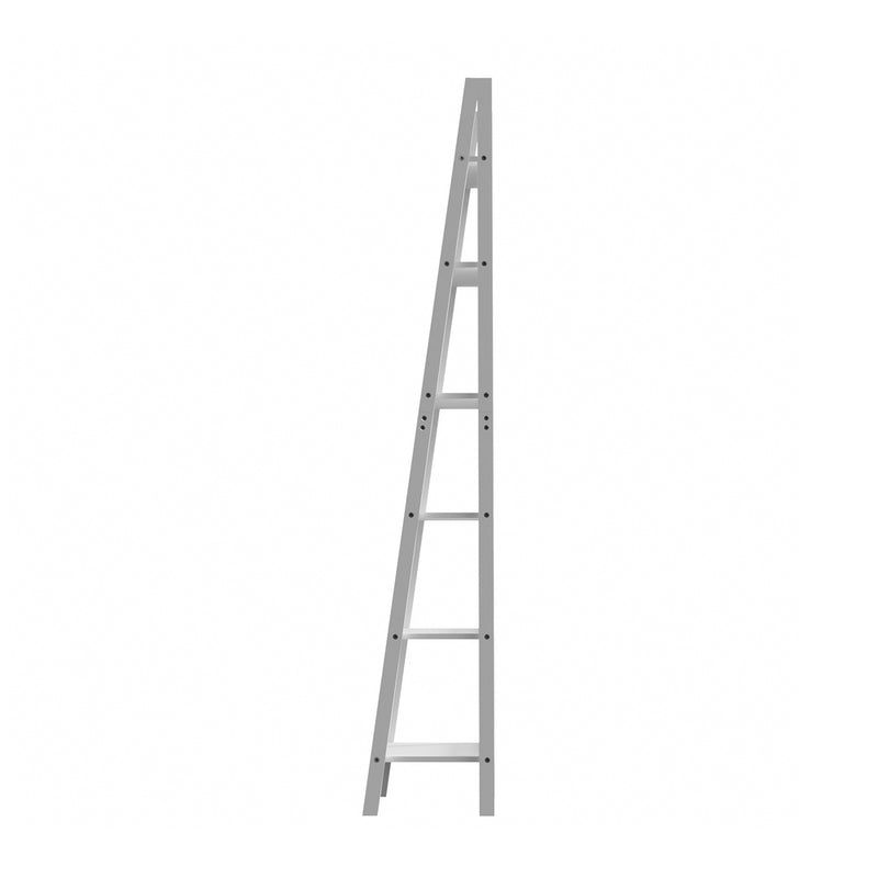 Oikiture Corner Ladder Shelf 6-Tier Display Rack White