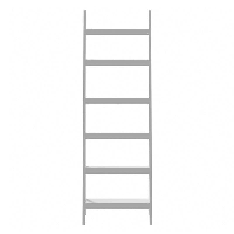 Oikiture Corner Ladder Shelf 6-Tier Display Rack White