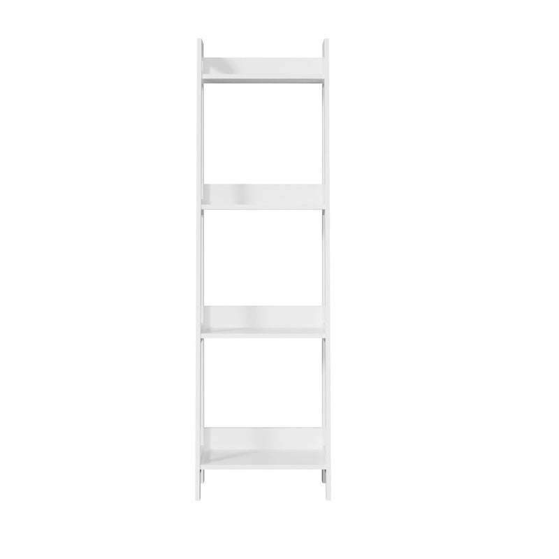 Oikiture Display Shelf 4 Tier Corner Ladder Shelves White