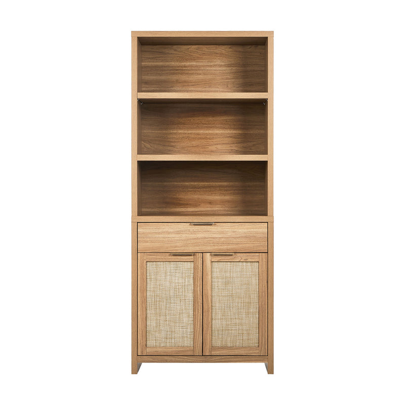 Oikiture Display Shelf Bookcase Adjustable Storage Cabinet 5 Tier