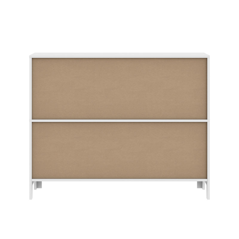 Oikiture Display Shelf Storage Stand Bookshelf White