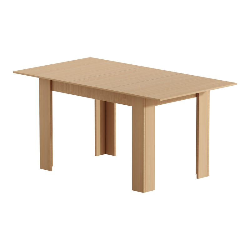 Oikiture 160cm Extendable Dining Table Cafe Table Wooden