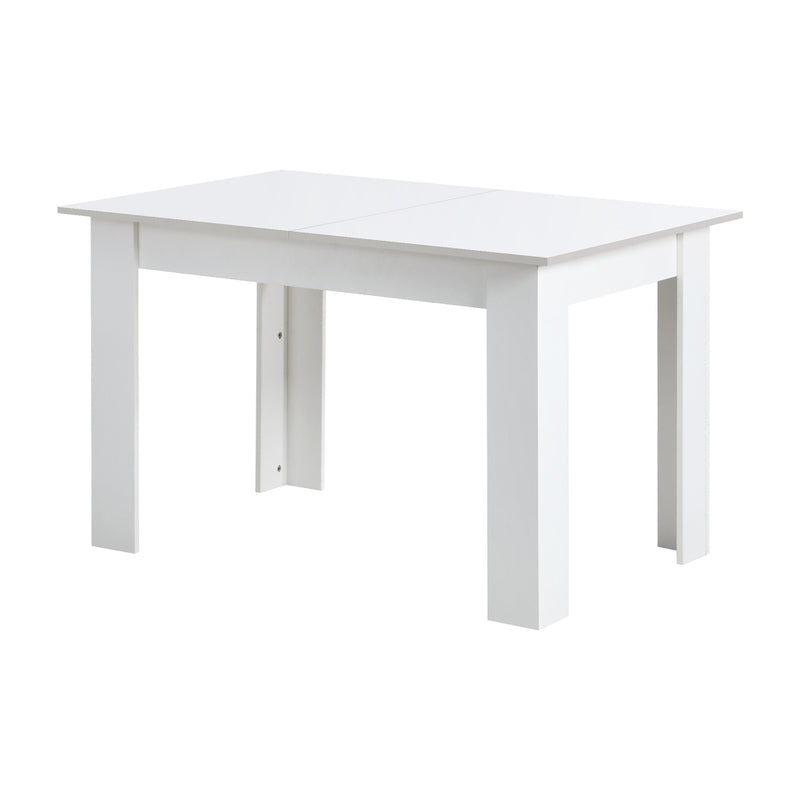 Oikiture 160cm Extendable Dining Table Cafe Table White