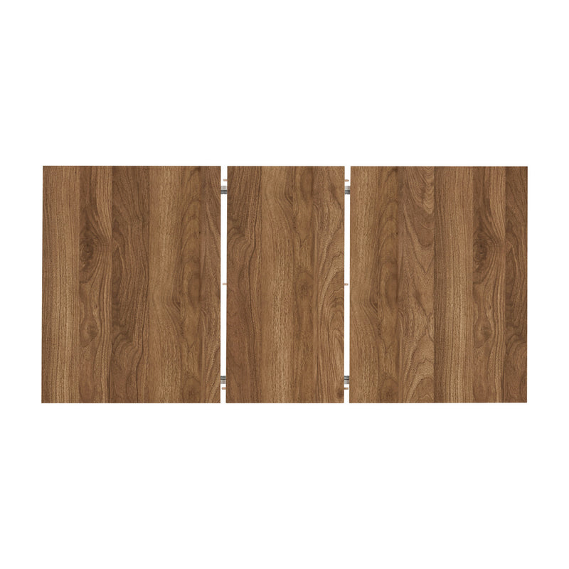 Oikiture 160cm Extendable Kitchen Dining Table Walnut