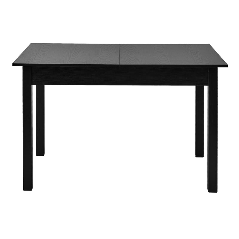 Oikiture Extendable Dining Table 1.2-1.6m Wooden Kitchen Table Black