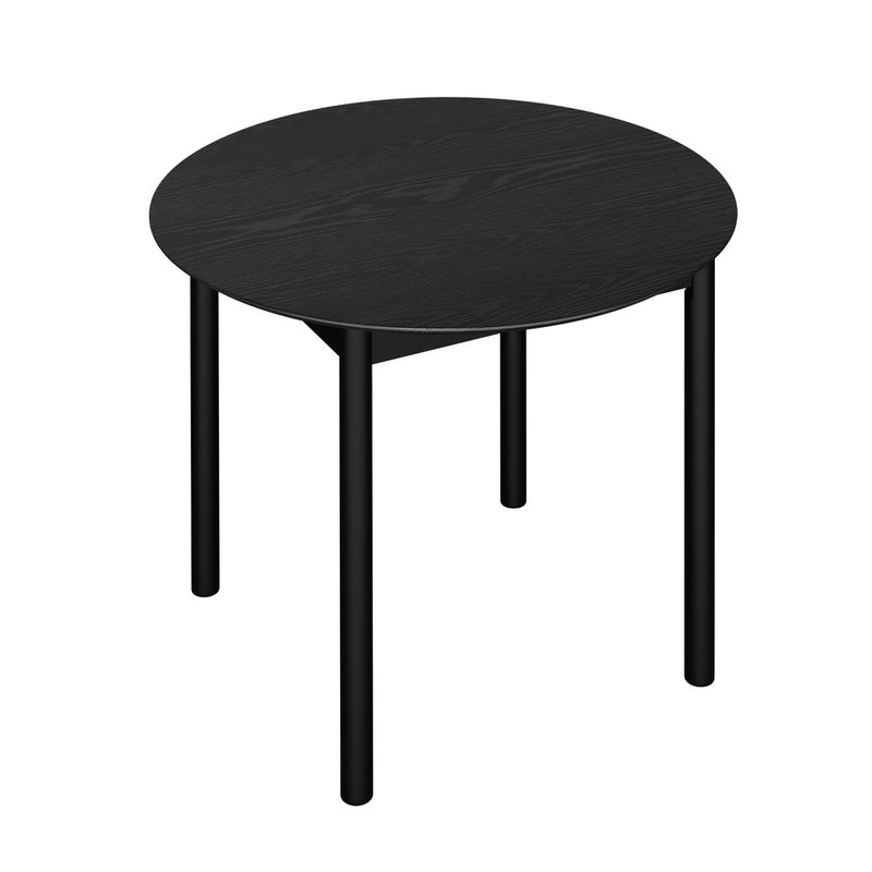 Oikiture Wooden Dining Table 100cm Round Table 4 Seater Natural
