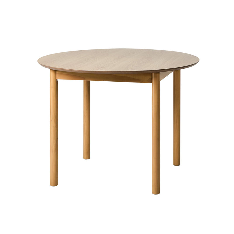 Oikiture Wooden Dining Table 100cm Round Table 4 Seater Black