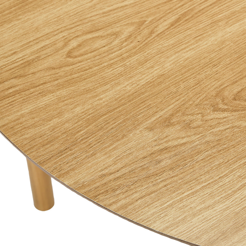 Oikiture Wooden Dining Table 100cm Round Table 4 Seater Black