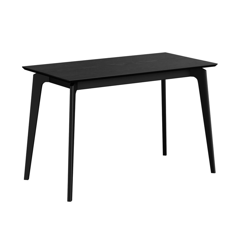 Oikiture Wooden Dining Table 120cm Rectangular 4 Seater Black