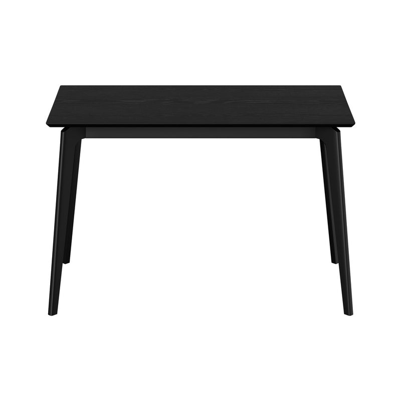 Oikiture Wooden Dining Table 120cm Rectangular 4 Seater Black