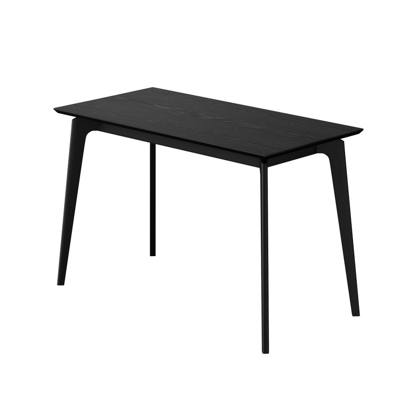 Oikiture Wooden Dining Table 120cm Rectangular 4 Seater Black