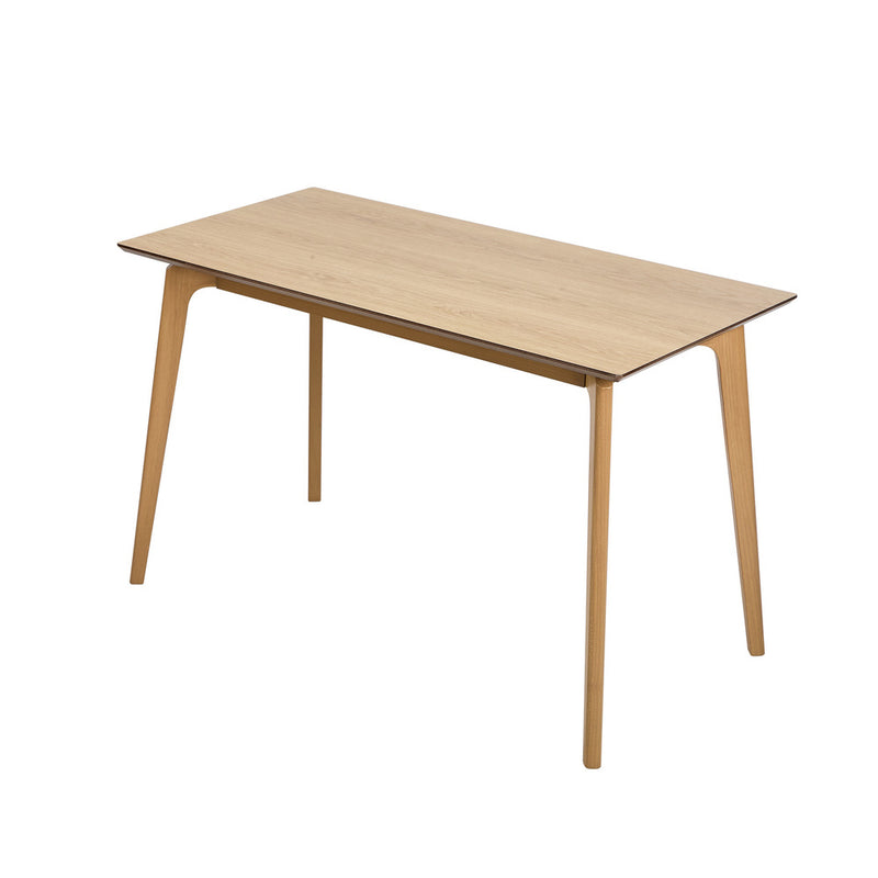Oikiture Wooden Dining Table 120cm Rectangular 4 Seater Natural