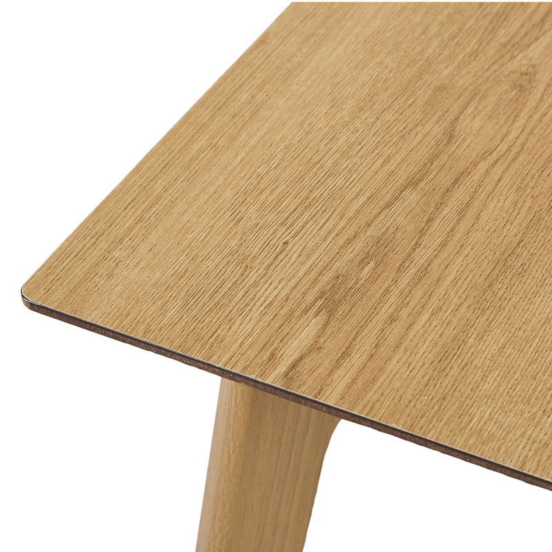 Oikiture Wooden Dining Table 120cm Rectangular 4 Seater Natural