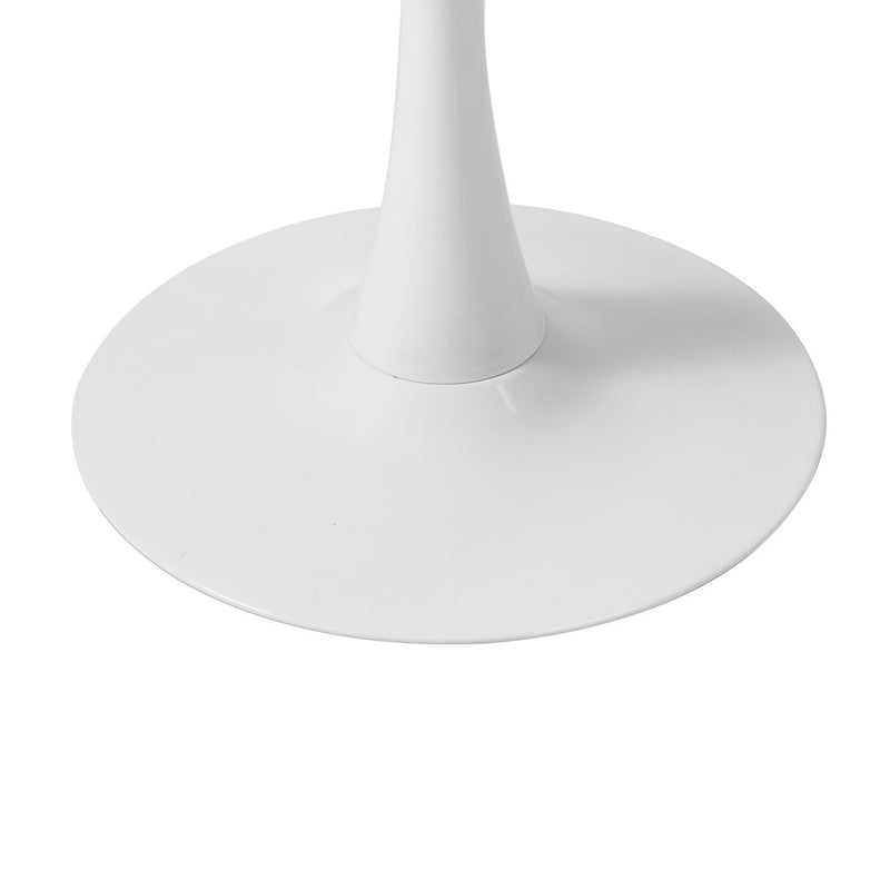 Oikiture 60cm Dining Table Marble Tulip Shape White