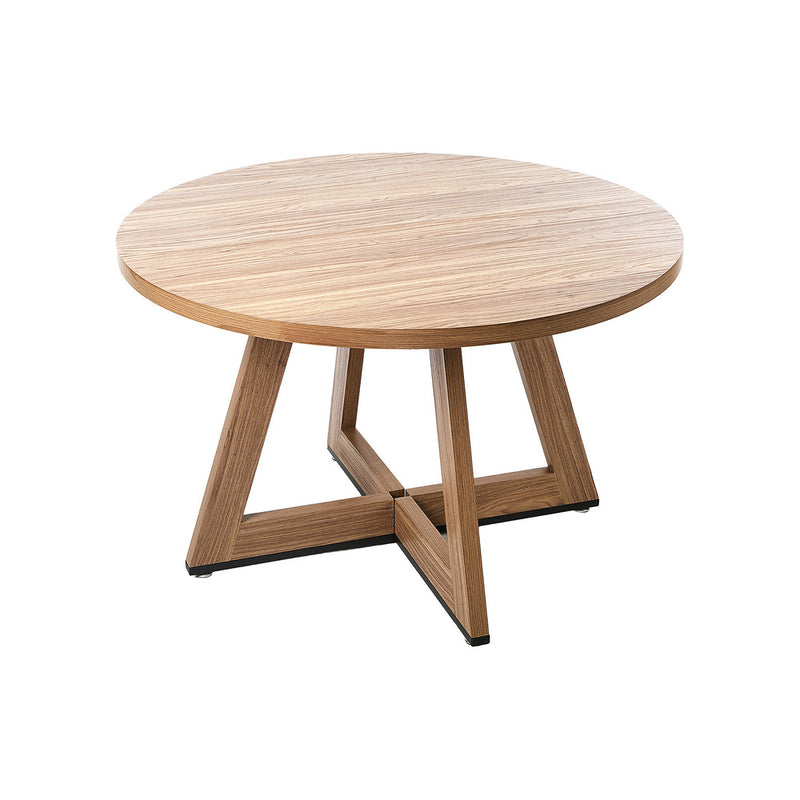 Oikiture 120cm Round Dining Table Wooden Kitchen Furniture