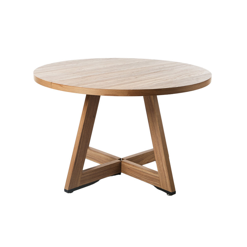 Oikiture 120cm Round Dining Table Wooden Kitchen Furniture