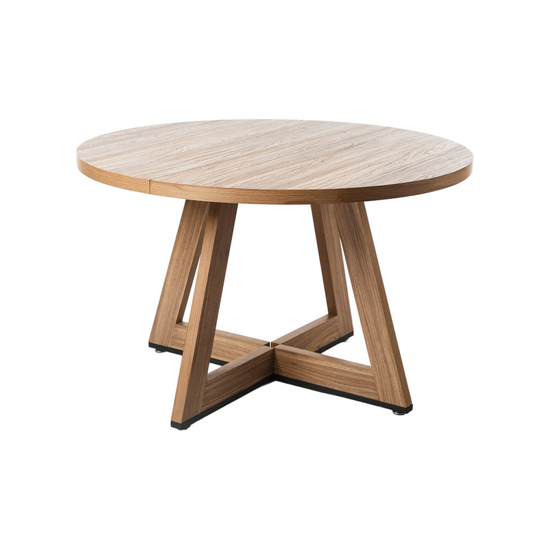 Oikiture 120cm Round Dining Table Wooden Kitchen Furniture