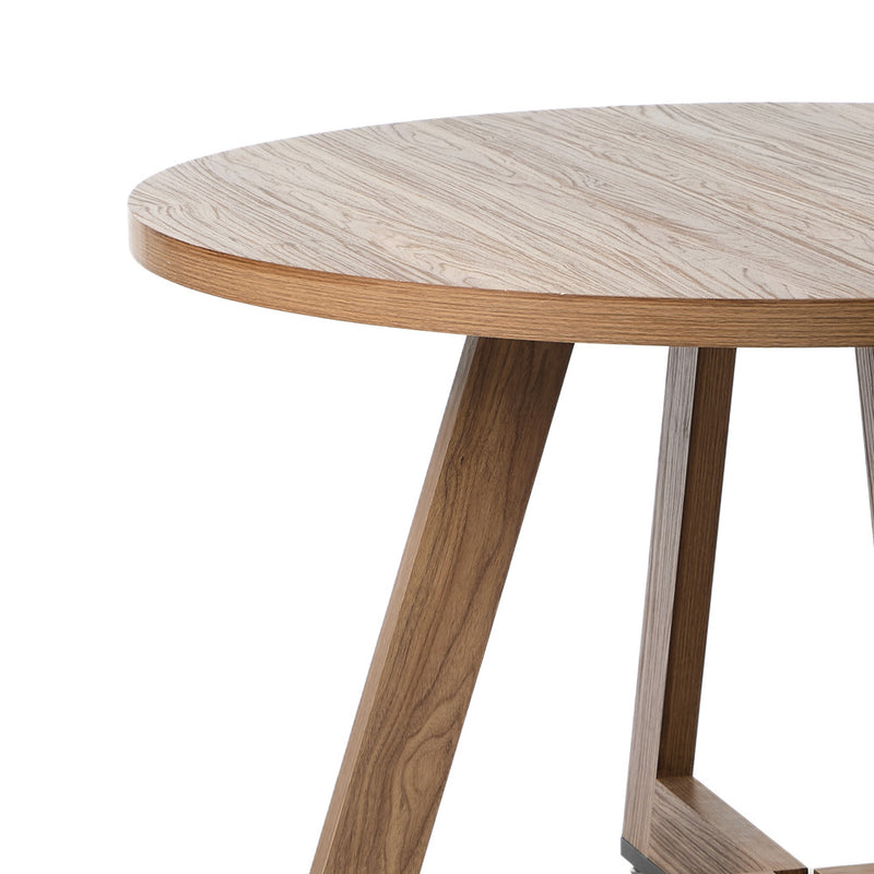 Oikiture 120cm Round Dining Table Wooden Kitchen Furniture