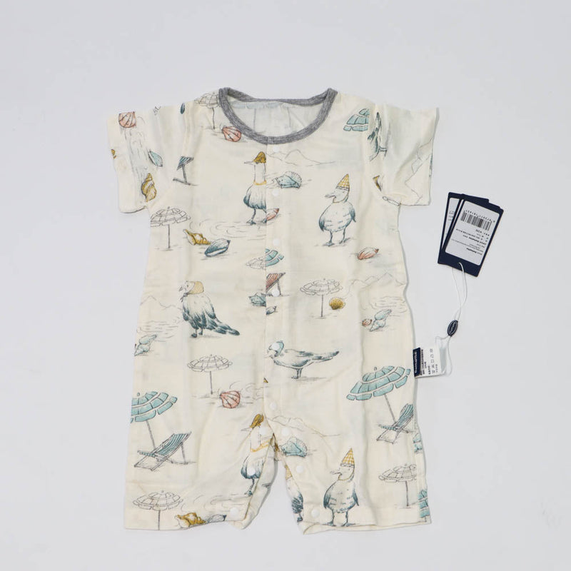 Domia Silky Bamboo Short Sleeve Baby Romper Bird Beach M-1954803078255480833