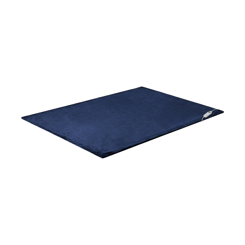 Bedra Electric Throw Rug Washable Heated Blanket Fleece Winter Blue
