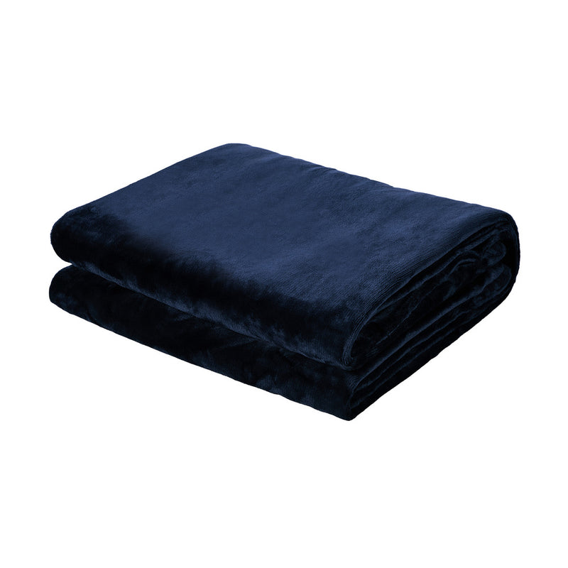 Bedra Electric Throw Rug Washable Heated Blanket Fleece Winter Blue