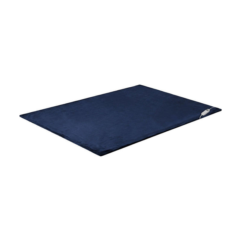 Bedra Electric Throw Rug Washable Heated Blanket Fleece Winter Blue