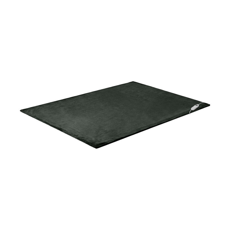 Bedra Electric Throw Rug Washable Heated Blanket Fleece Charcoal