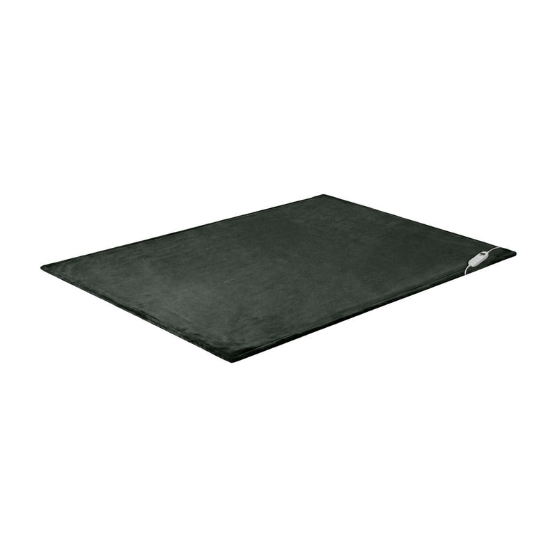 Bedra Electric Throw Rug Washable Heated Blanket Fleece Charcoal